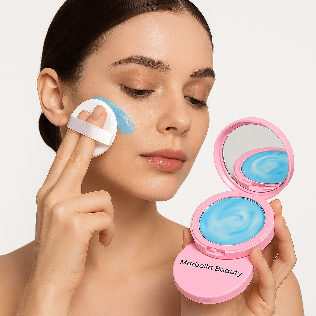 Vista 3 de Polvo Matificante Marbella Beauty - TONO: ROSADO